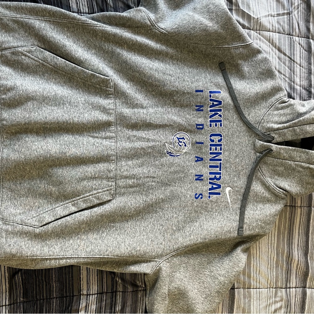 Gray Nike Lake Central Indians Hoodie